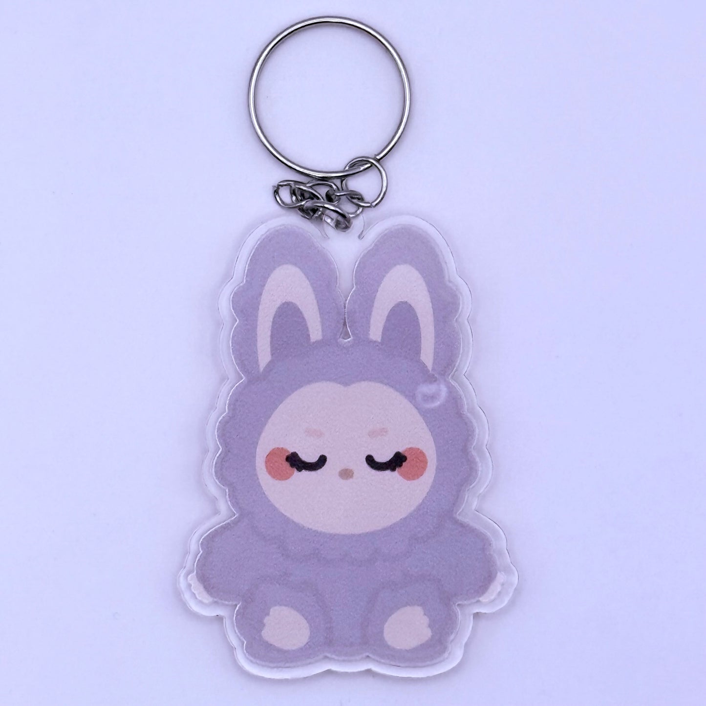 Labubu Have a Seat Themed Double-Sided Acrylic Keychain