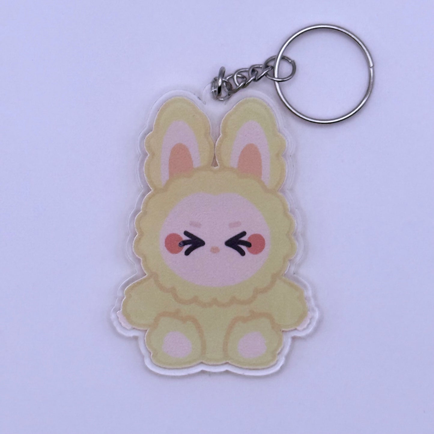 Labubu Have a Seat Themed Double-Sided Acrylic Keychain