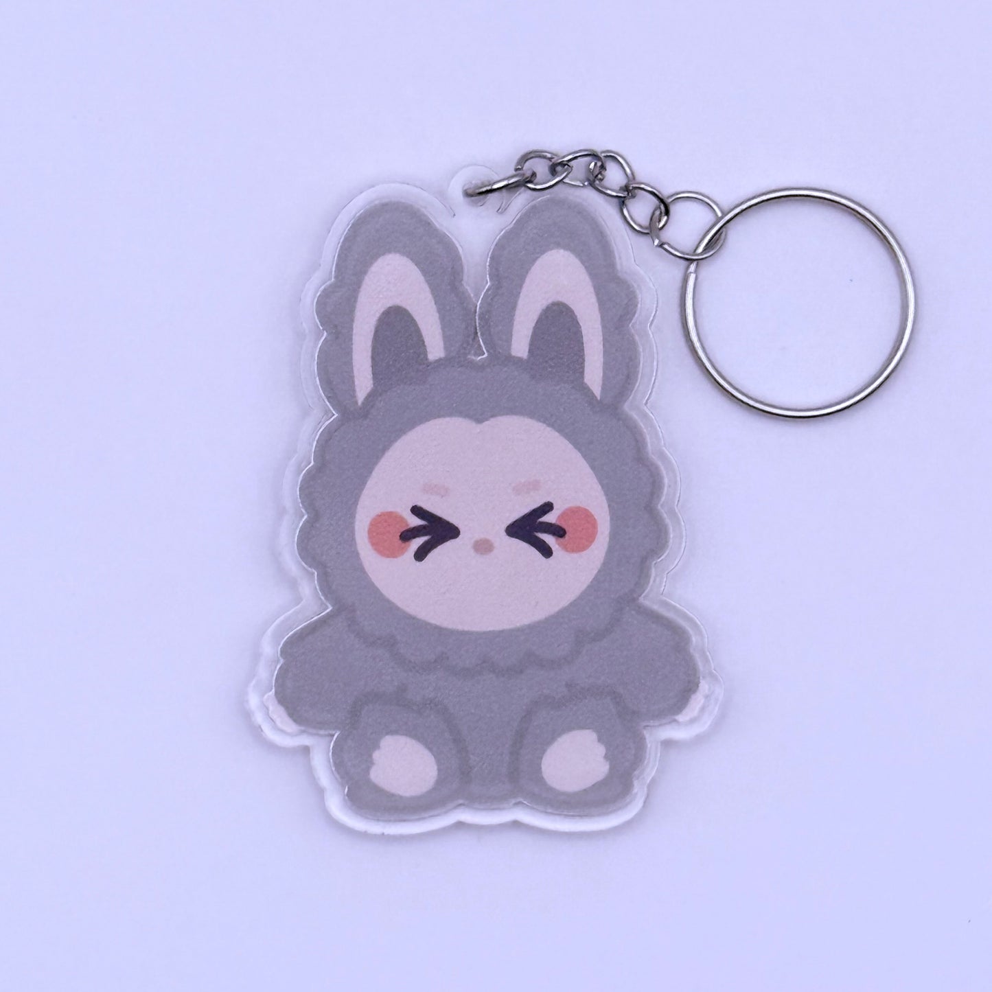 Labubu Have a Seat Themed Double-Sided Acrylic Keychain