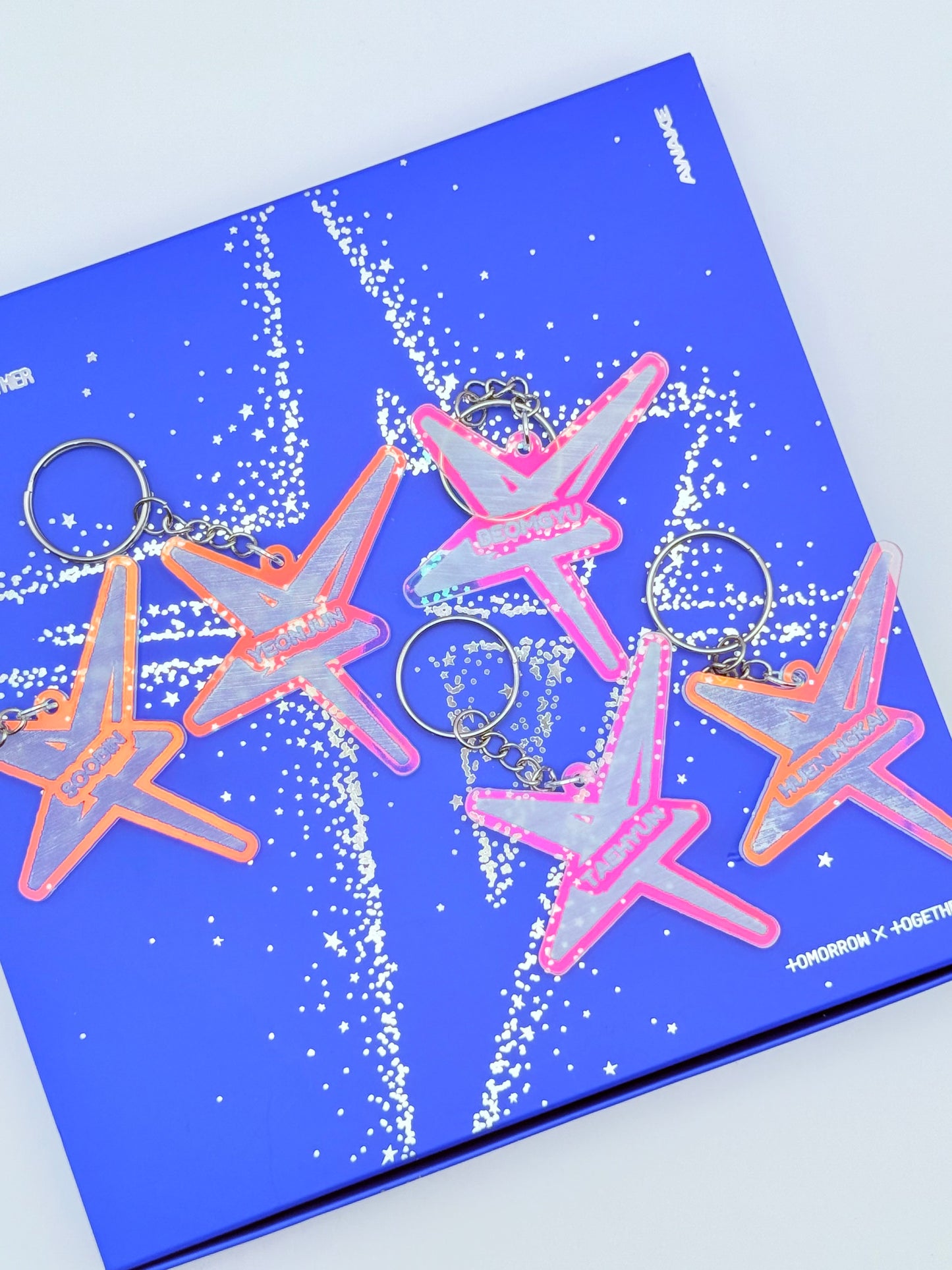 Tomorrow x Together Member Star Shaped Acrylic Keychain