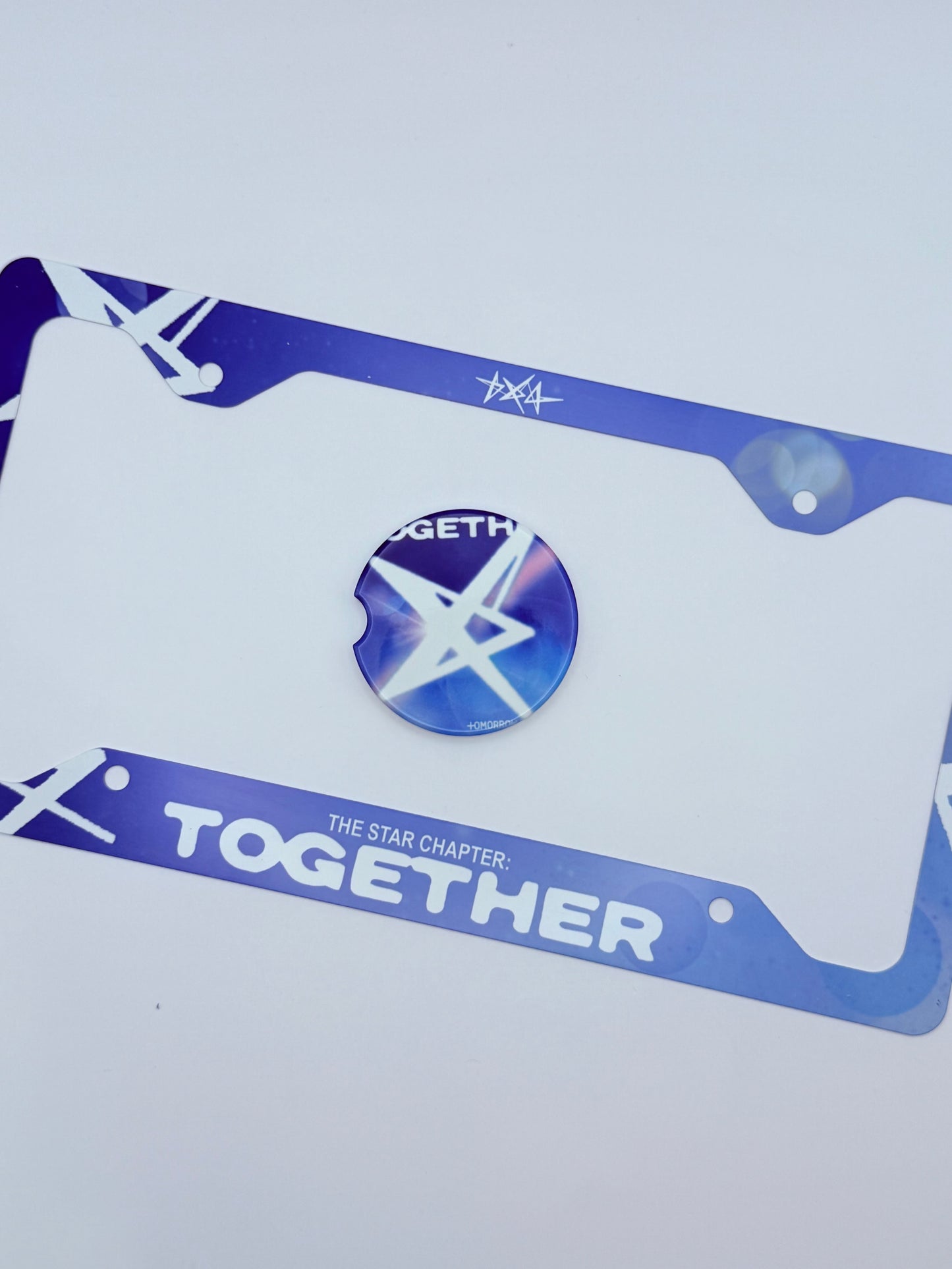 Tomorrow x Together The Star Chapter: Together Inspired License Plate Frame & Car Coaster Bundle