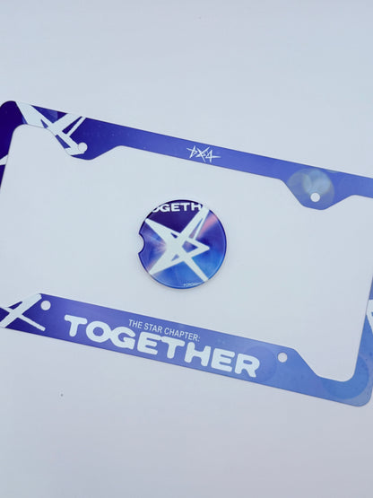 Tomorrow x Together The Star Chapter: Together Inspired License Plate Frame & Car Coaster Bundle