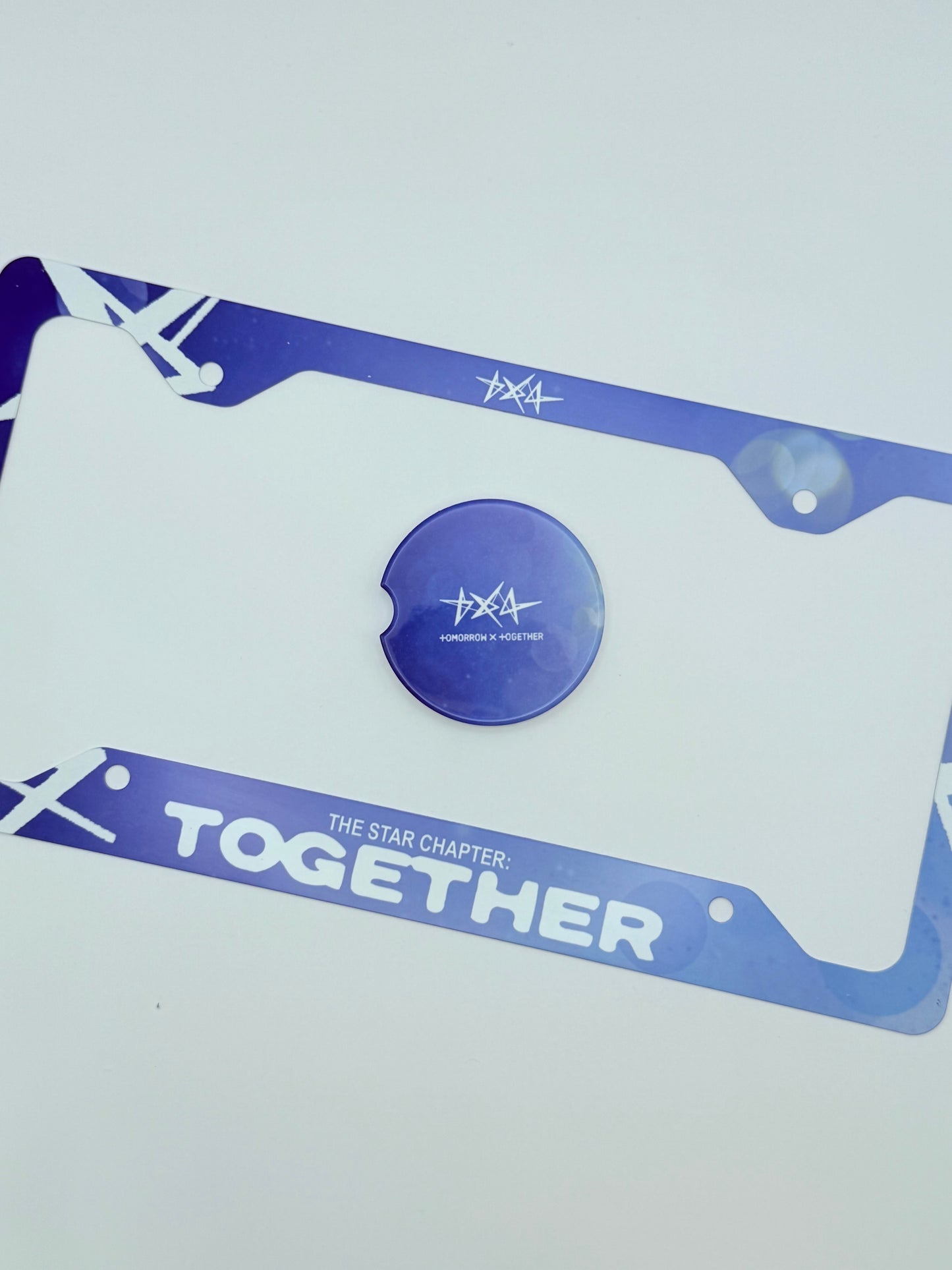 Tomorrow x Together The Star Chapter: Together Inspired License Plate Frame & Car Coaster Bundle