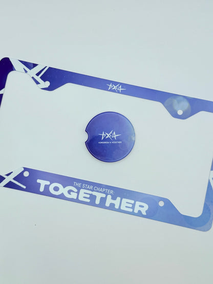Tomorrow x Together The Star Chapter: Together Inspired License Plate Frame & Car Coaster Bundle