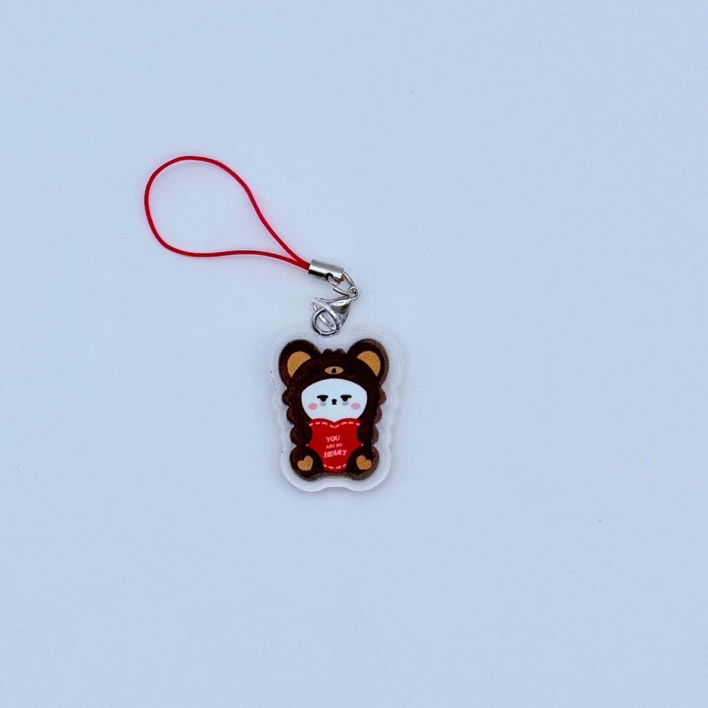 PPULBATU Teddy Bear Double-Sided Phone Charm