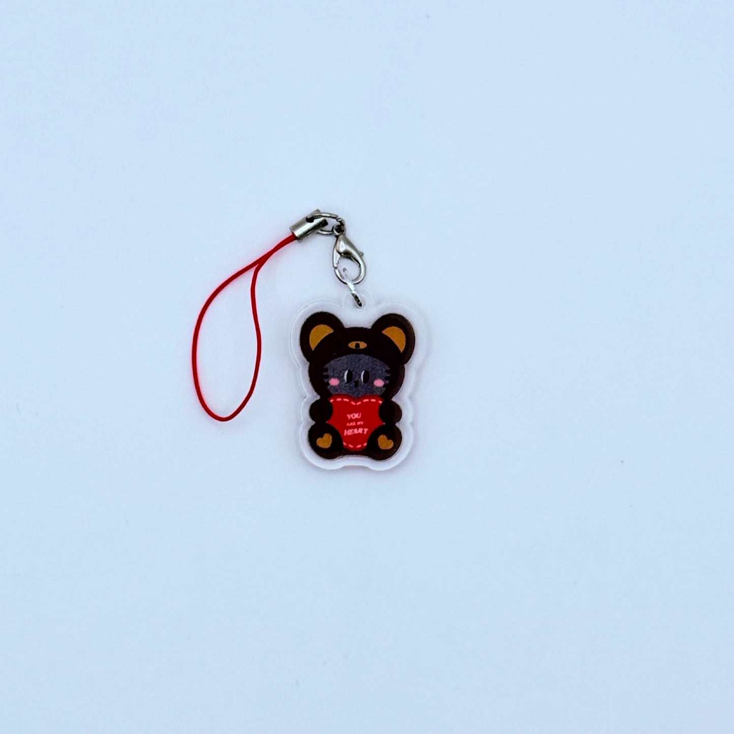PPULBATU Teddy Bear Double-Sided Phone Charm