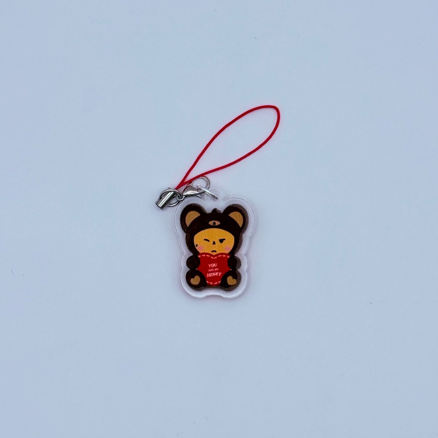 PPULBATU Teddy Bear Double-Sided Phone Charm