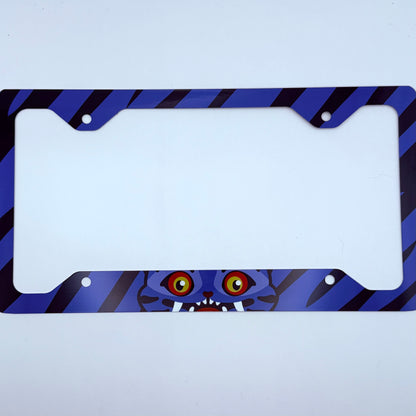 Derpy Demon Tiger Themed License Plate Frame