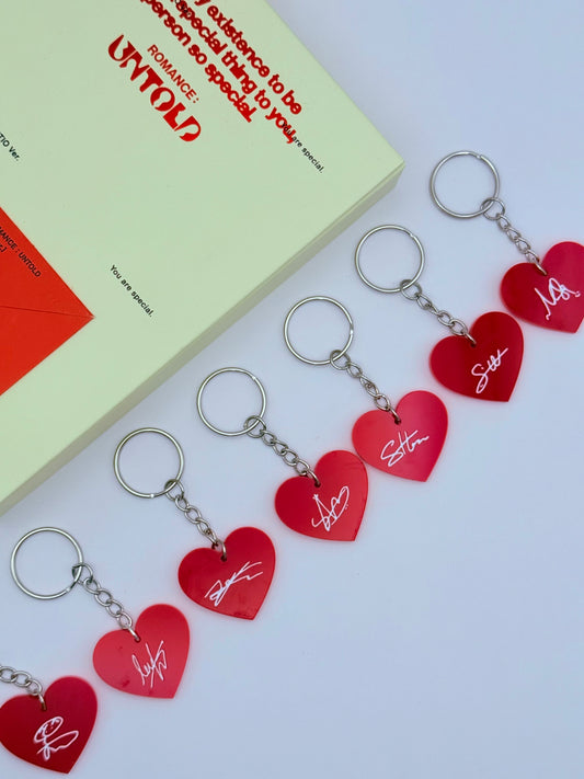 ENHYPEN Member Heart-Shaped Acrylic Keychain