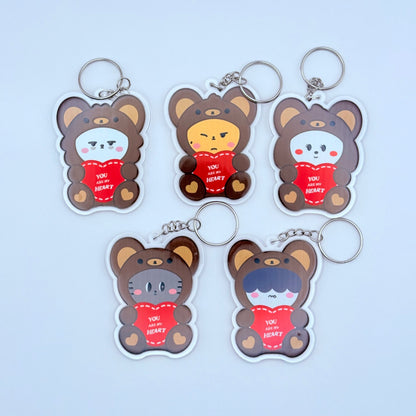 PPULBATU Teddy Bear Double-Sided Acrylic Keychain