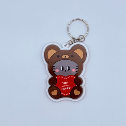 PPULBATU Teddy Bear Double-Sided Acrylic Keychain