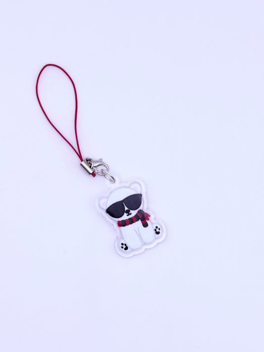 Junior Mint Polar Bear Double-Sided Phone Charm