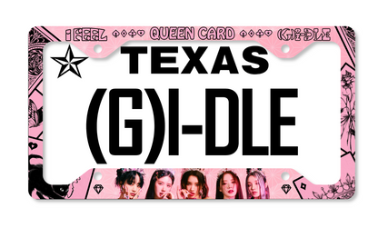 (G)I-DLE Queencard Inspired License Plate Frame