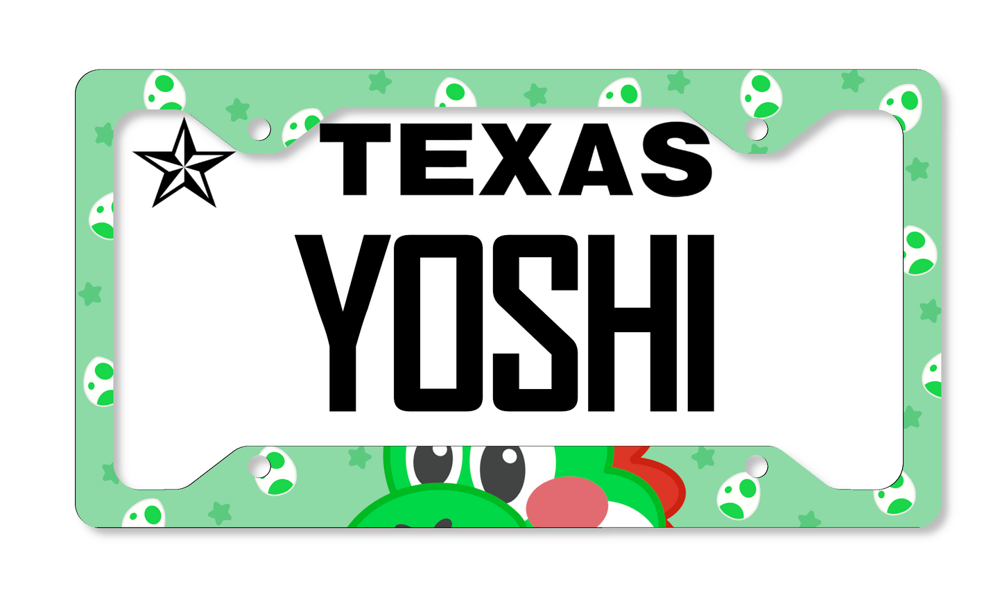 Yoshi Themed License Plate Frame