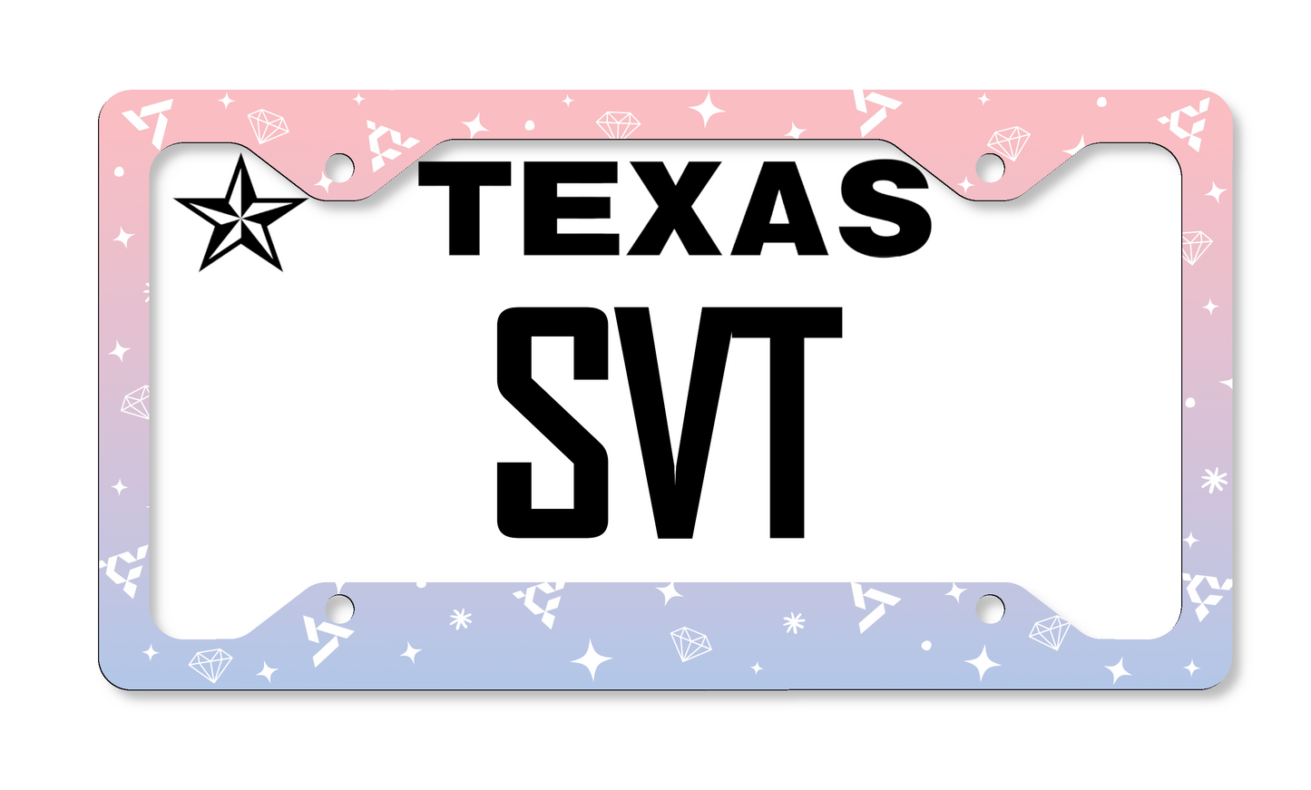 Seventeen Inspired License Plate Frame