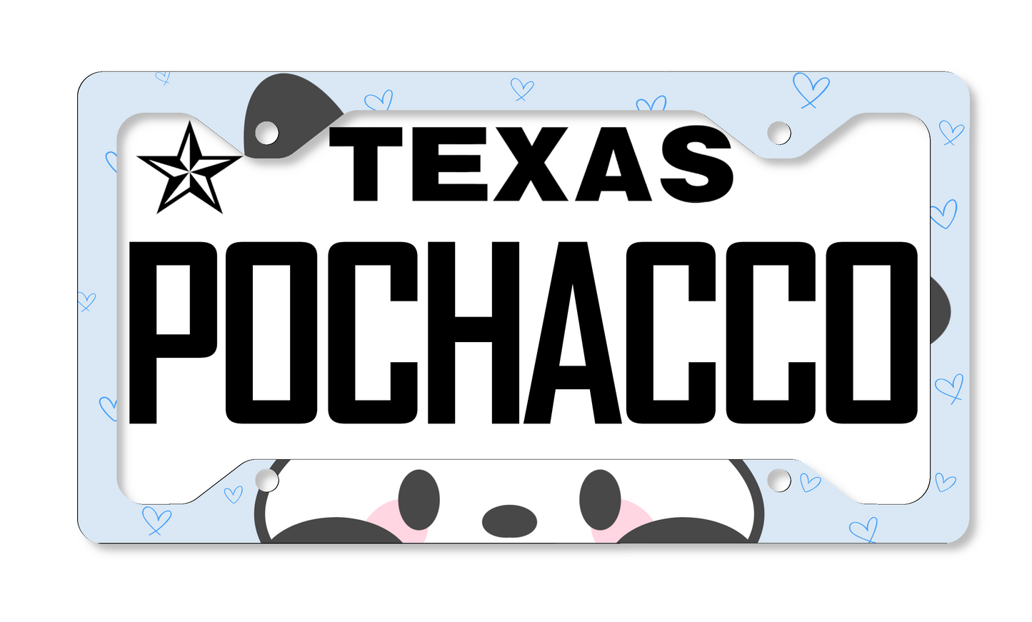 Pochacco Themed License Plate Frame