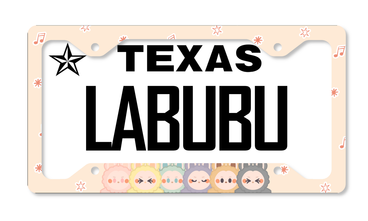 Labubu Themed License Plate Frame