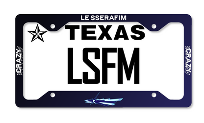 LE SSERAFIM CRAZY Themed License Plate Frame