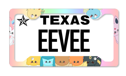 Eeveelution Themed License Plate Frame