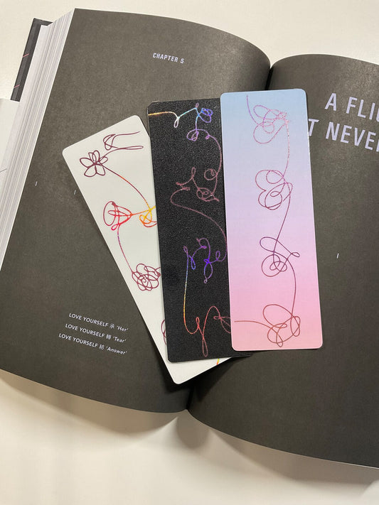 BTS Love Yourself Trilogy (Her, Tear, & Answer) Double Sided Foiled Bookmark