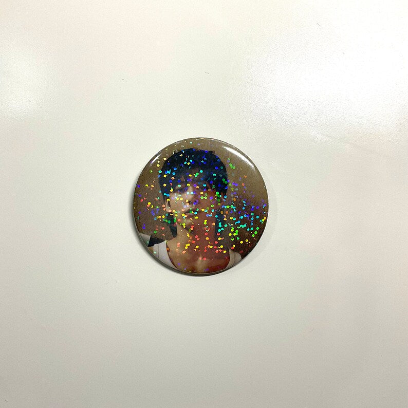 BTS Jungkook Golden Concept Photos 2.25" (58 mm) Holographic Pinback Button