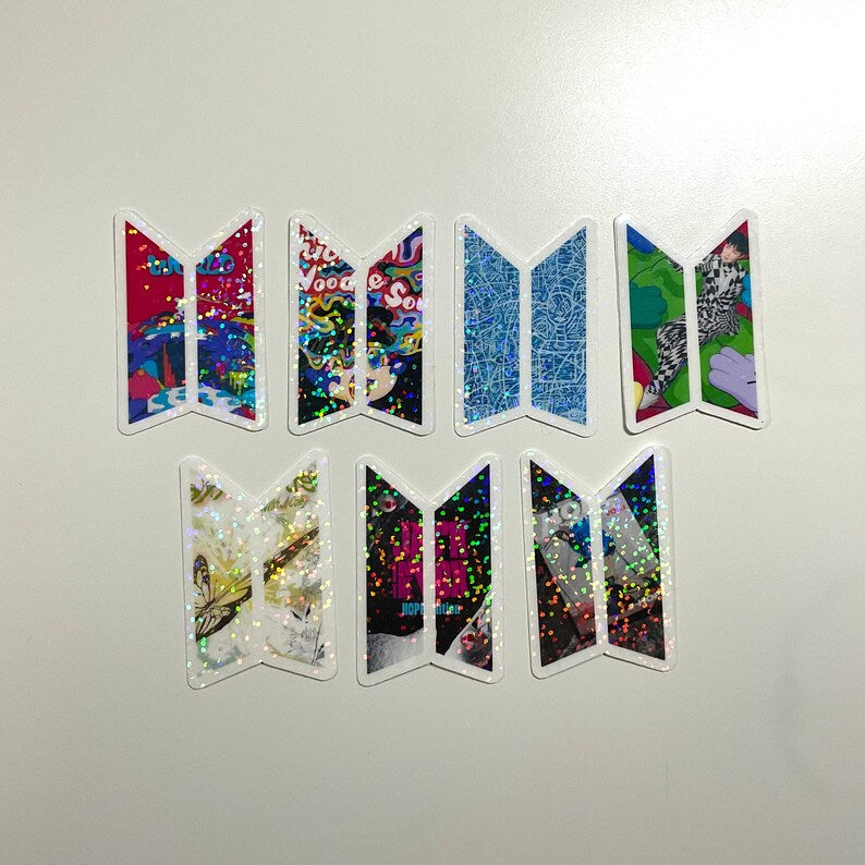 BTS/ARMY Logo Hyung Line Solo Discography Holographic Sticker