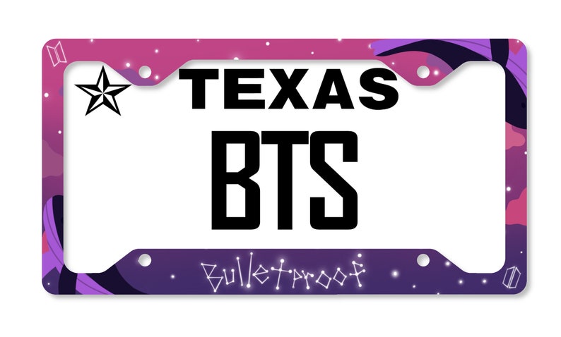 BTS We are Bulletproof: The Eternal Inspired License Plate Frame