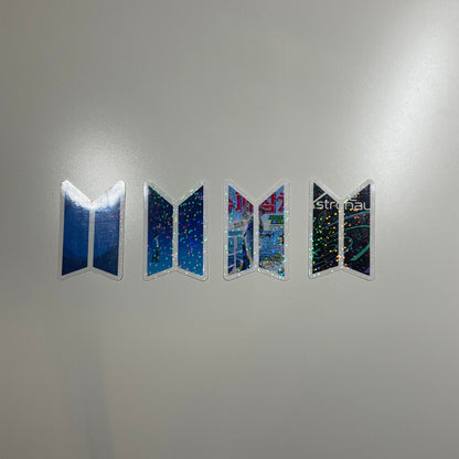 BTS Logo Discography Holographic Sticker Car Magnet
