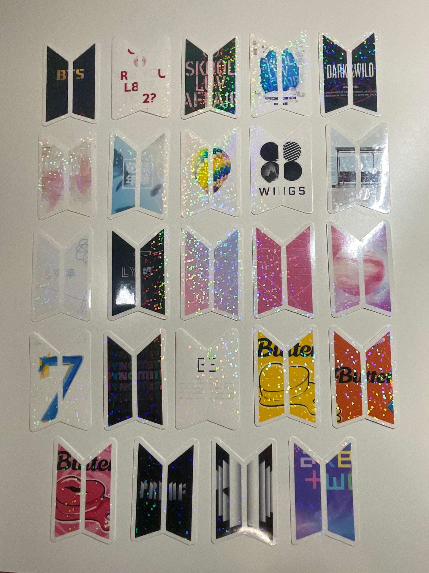 BTS Logo Discography Holographic Sticker Car Magnet