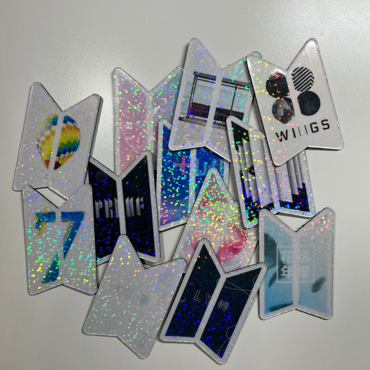 BTS Logo Discography Holographic Sticker Car Magnet