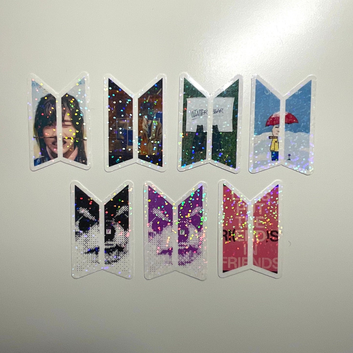 BTS Logo Discography Holographic Sticker Car Magnet