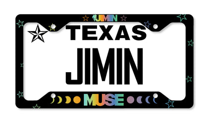 BTS Jimin Muse Inspired License Plate Frame & Car Coaster Bundle