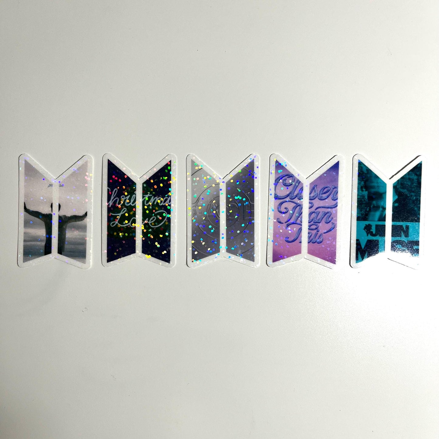 BTS Logo Discography Holographic Sticker Car Magnet