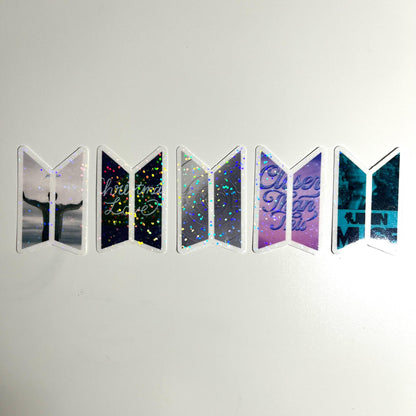 BTS Logo Discography Holographic Sticker Car Magnet