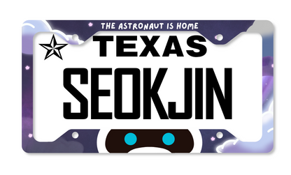 BTS Jin The Astronaut Inspired License Plate Frame