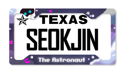 BTS Jin The Astronaut Inspired License Plate Frame