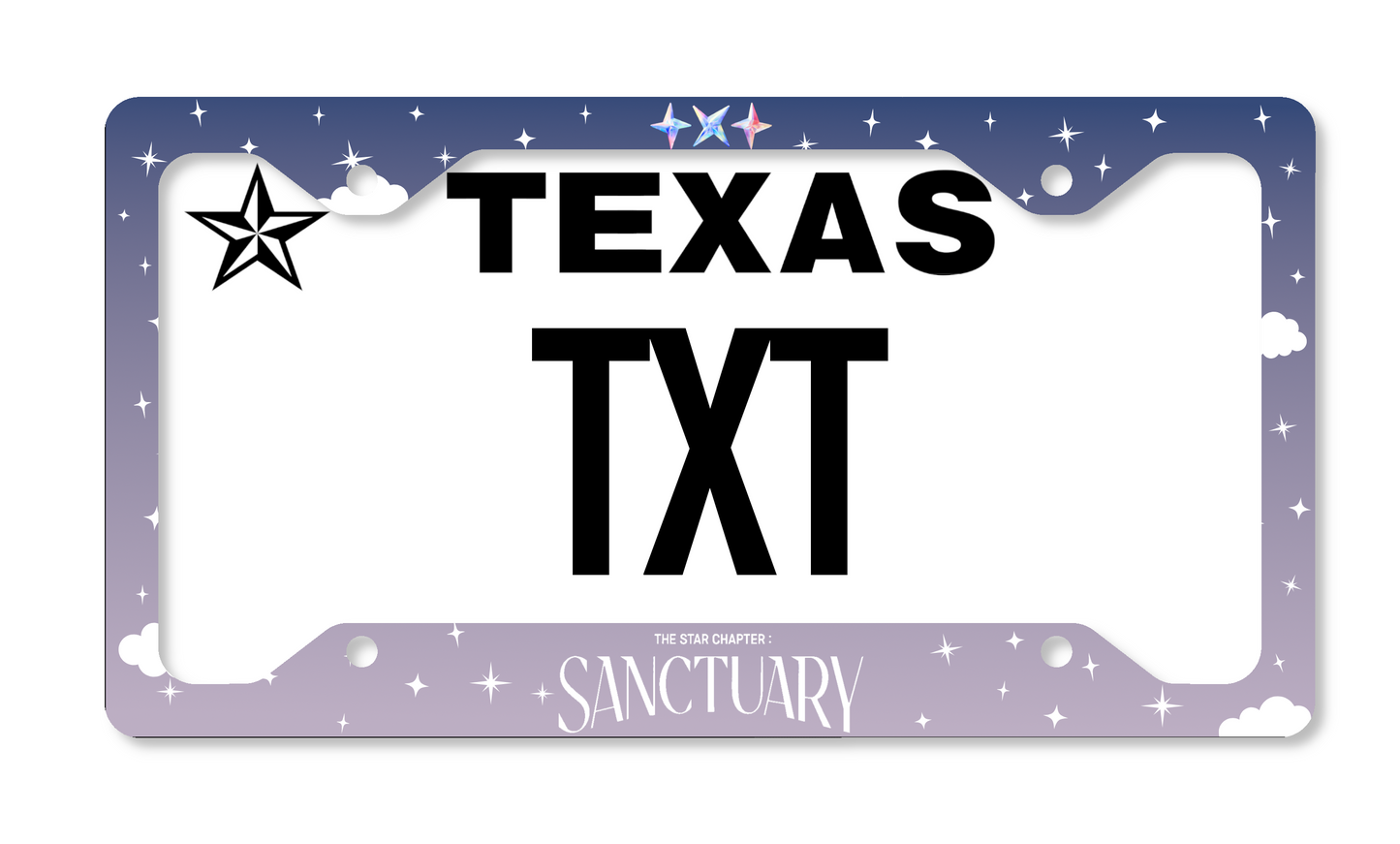 Tomorrow x Together The Star Chapter: Sanctuary Inspired License Plate Frame & Car Coaster Bundle