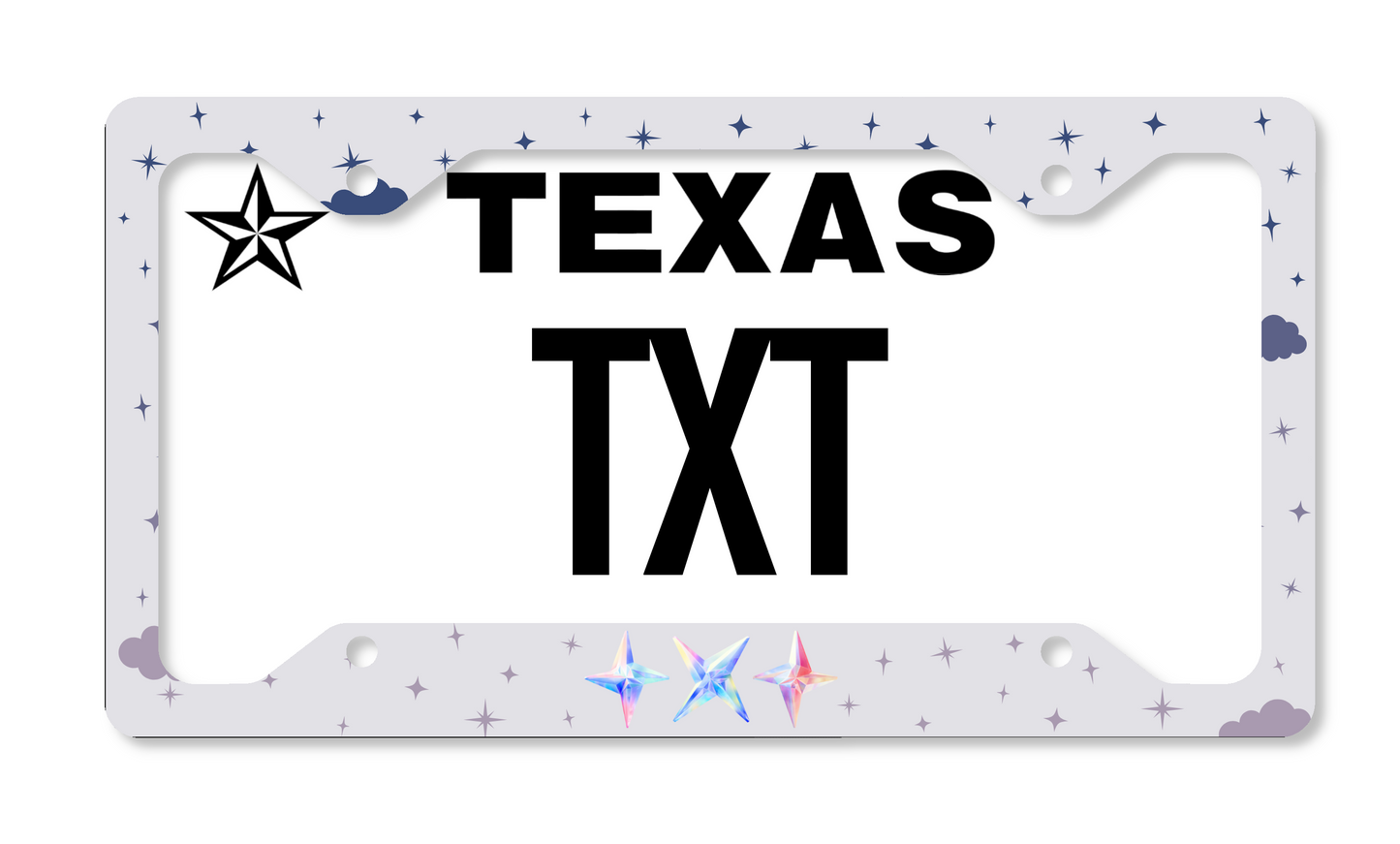 Tomorrow x Together The Star Chapter: Sanctuary Inspired License Plate Frame & Car Coaster Bundle