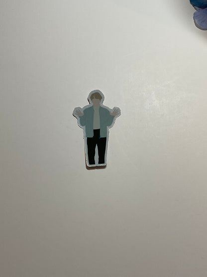 BTS - RM | Jin | Suga | J-Hope | Jimin | V | Jungkook Holographic Die Cut Stickers