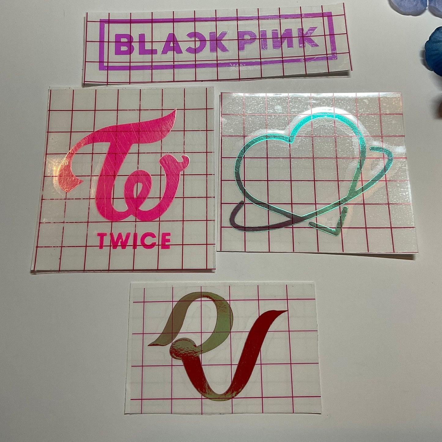 KPOP Logo Laptop / Car Decal (BTS, Seventeen, Twice, Red Velvet, GOT7, Ikon, Astro, Ateez, Blackpink, Nct/Nct 127/Nct U/Nct Dream, etc.)