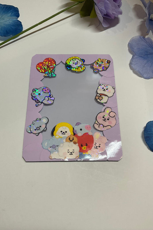 Holographic BT21 Themed Decorated Toploader