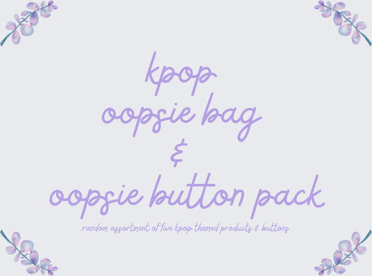 K-POP, BTS, & TXT Oopsie Grab Bag | Stickers | Decals | Buttons | Decorated Toploaders | Photocards