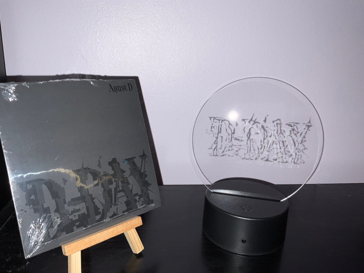 BTS Suga/Agust D D-DAY Logo LED Night Light