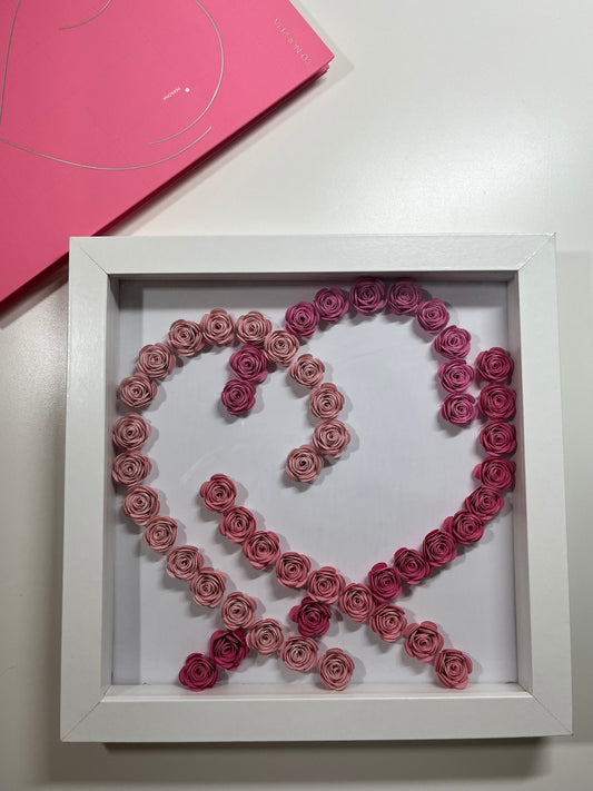 BTS Map of the Soul: Persona 8x8 Paper Flower Shadow Box | Precut Cardstock Paper Flower