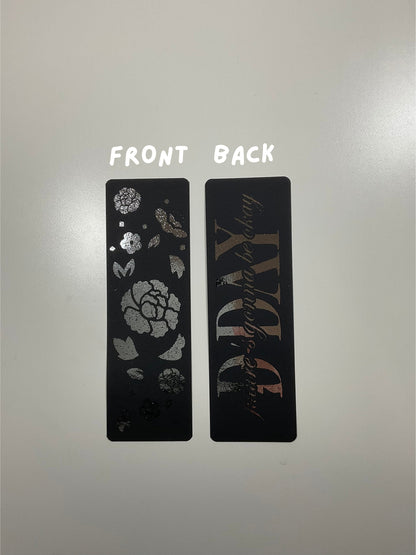 BTS Suga/Agust D Lotus Flower Double Sided Foiled Bookmark