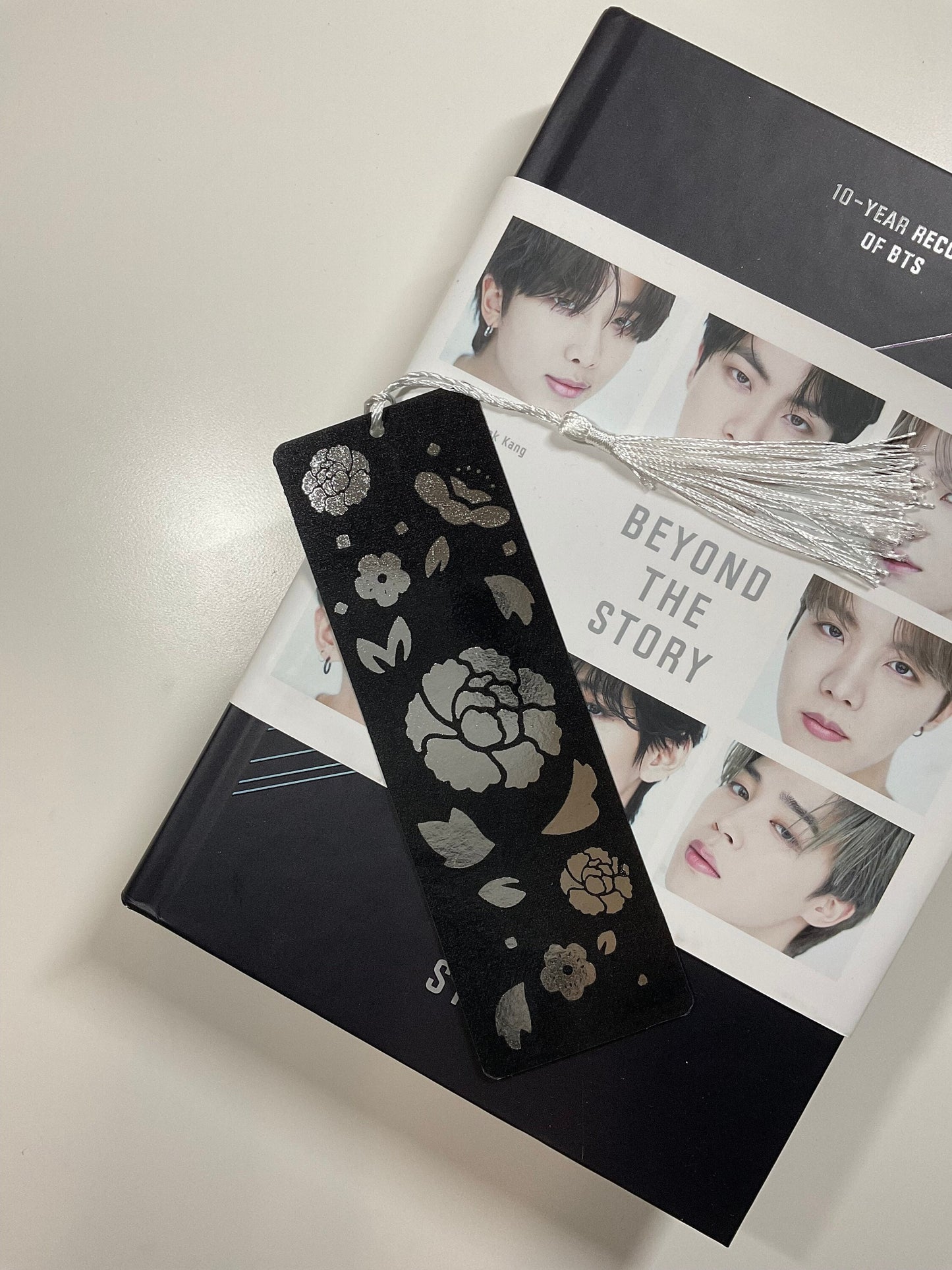 BTS Suga/Agust D Lotus Flower Double Sided Foiled Bookmark