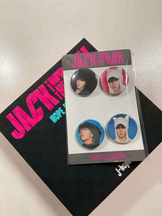 BTS j-hope Jack in the Box Hope Edition Concept Photos 1.25" Pinback Buttons