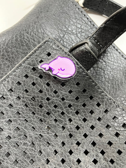 Cute BTS Purple Whale Acrylic Pin