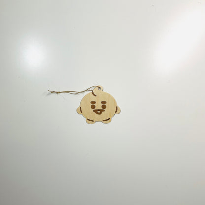 BT21 Christmas Wood Veneer Ornaments