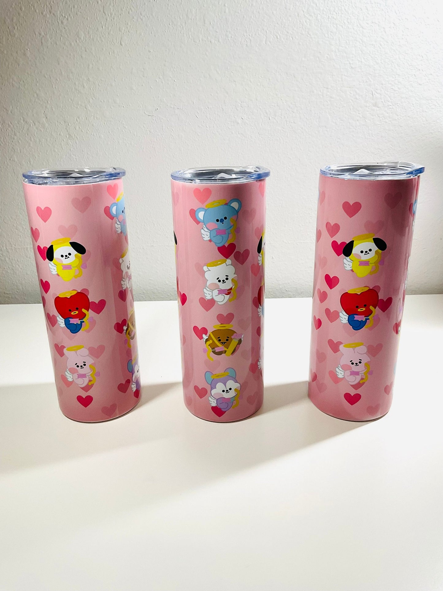 Cupid BT21 Valentine's Day Themed 20 oz Sublimated Stainless Steel Tumbler